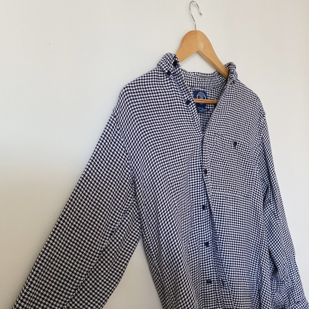 Gap Houndstooth Check Flannel Shirt